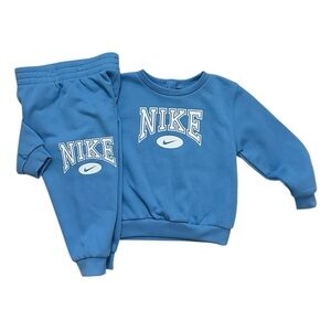 Nike Blue Crewneck Sweatshirt & Jogger Pants 2 Piece Set Boys 24 Months NWT